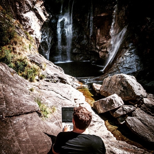Always great to work in my #outdooroffice. At Cascata del Salto with @redbulladventure